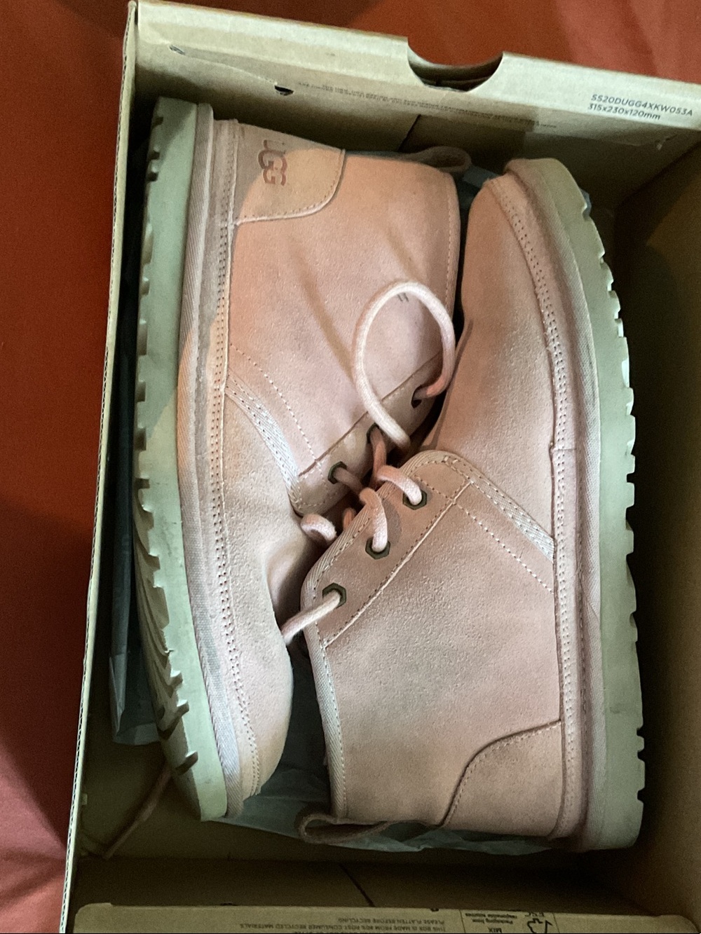UGG Blush Suede Lace-Up Chukka Boots